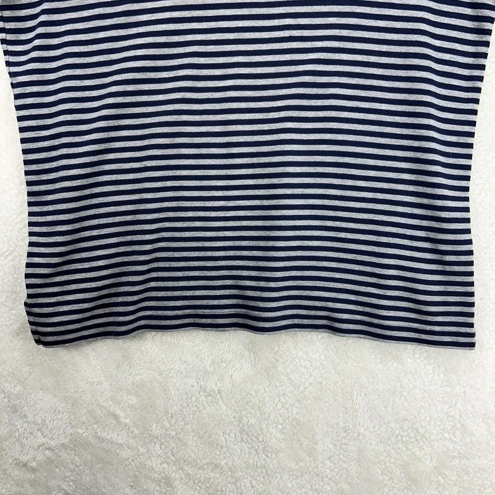 Polo Ralph Lauren Polo Shirt Men's L Gray/Blue Striped Stretchy Soft Check Meas.